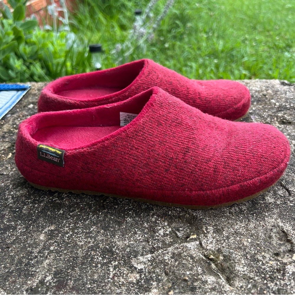 L.L. Bean Cherry Red Slippers